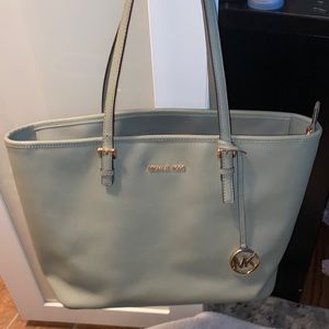 green Michael Kors purse